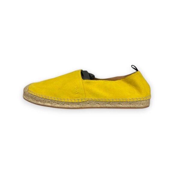 HUGO BOSS Men\'s Slip-on Shoes Yellow Suede Loafers Casual Size 9 EU 42